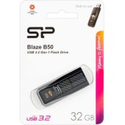 تصویر فلش مموری Silicon power مدل BLAZE B50 ظرفیت 32 گیگابایت مشکی فلش مموری 32GB مشکی سیلیکون پاور فلش مموری Silicon power مدل BLAZE B50 ظرفیت 32 گیگابایت