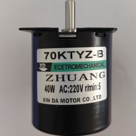 تصویر 70KTYZ-5RPM موتور گیربکس AC 220V برندZHUANG 