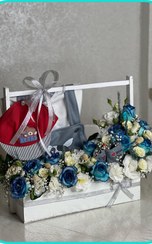 تصویر باکس گل نوزادی flower box for baby birthday