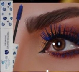 تصویر ریمل رنگی آبی کولمار بلند کننده حرفه ای مژه Kolmar Longlash Colored Mascara blue