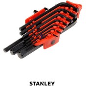 تصویر ست 10 عددی آچار آلن شش گوش مدل 069253 استنلی 