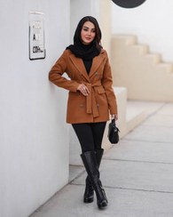 تصویر کت فوتر آستردار چهار دکمه پاییزی زنانه-کد۸۵۶ 