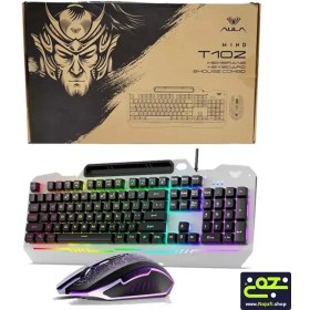 تصویر موس و کیبورد گیمینگ سیم دار AULA T102 Wired gaming mouse and keyboard AULA T102