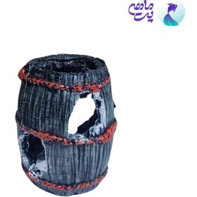 تصویر دکور آکواریوم پلی استر آکوا طرح بشکه شکسته کد 123 