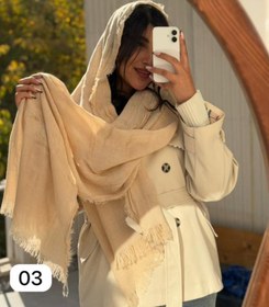 تصویر شال ساده ریش دار 