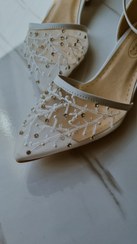 تصویر کفش عروس طرح آوین - ۱۰ سانت تیز / مشکی / ۳۸ 