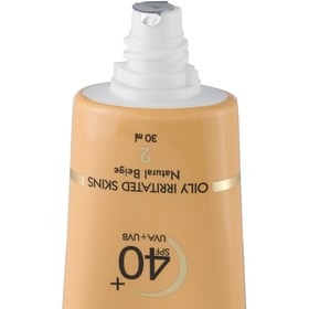 تصویر کرم ضد آفتاب کرم پودری پوست چرب و حساس مدیسان 02- بژ طبیعی Medisun Oil Free SPF40 Foundation