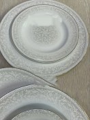 تصویر سرویس 6 نفره غذاخوری 28 پارچه چینی زرین سری ایتالیا اف طرح سیلوان درجه 1 