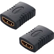 تصویر مبدل دو سر ماده HDMI برای اتصال دو کابل HDMI به یکدیگر ا HDMI Conector HDMI Conector