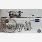 تصویر سرویس 9 پارچه استیل کرکماز 