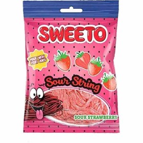 تصویر پاستیل شکری سویتو Sweeto Sour String Strawberry با طعم توت فرنگی 80 گرم 