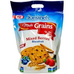 تصویر بیسکویت 360 گرم چند غله با تکه های میوه جمانه 