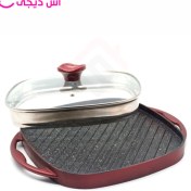 تصویر تابه گريل چدنی مشکی دربدار مربع سام ست کد 40509003 