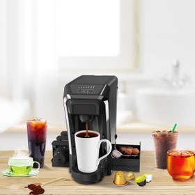 تصویر دستگاه قهوه ساز چند کپسولی لپرسو LPMFCMSBK Lepresso Multifunctional Capsule Coffee Machine Cupsule Storage LPMFCMSBK