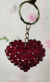 تصویر جاسویچی مرواریدی قلبی - سفید 