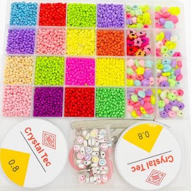 تصویر پک مهره‌سازی همه‌کاره Crystal Box مدل Rainbow Craft Box 