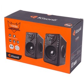 تصویر اسپیکر 2 تکه Kisonli T-008A Kisonli T-008A Desktop Wired Speaker