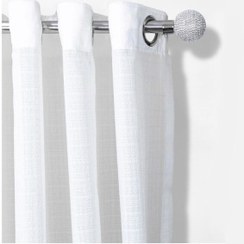 تصویر پرده حریر بافت دار مینیمال پانچی چین ریز 