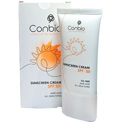 تصویر کرم ضد آفتاب بی رنگ SPF 50 فاقد چربی کانبیو حجم 50 میلی لیتر 