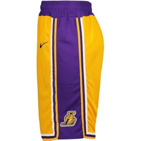 تصویر ست تاپ و شلوارک بسکتبال نایک مدل لیکرز 6 Nike Lakers basketball top and shorts set