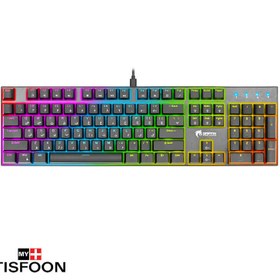 تصویر کیبورد مکانیکال گیمینگ گرین مدل GK802 RGB GREEN GK802 RGB Gaming Keyboard