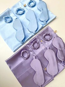 تصویر ست سه عددی ساتن - یاسی 