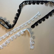 تصویر گیپور با الگوی چشم سفید/مشکی - عرض ۲ سانتی‌متر 