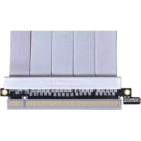 تصویر کابل رایزر 600mm کارت گرافیک لیان لی PCI-E X16 4.0 White 