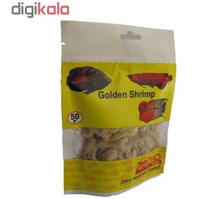 تصویر غذای ماهی زبرا مدل golden shrimp وزن 50 گرم متفرقه