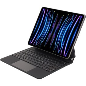 تصویر کیبورد تبلت آیپد لِوِلو مدل Aeroboard مناسب برای تبلت اپل Levelo AeroBoard Saffanio Leather Wireless Keyboard iPad Pro 11 inch / iPad Air 