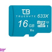 تصویر کارت حافظه microSD HC تروبایت (Truebyte) مدل 633X-V10 کلاس 10 استاندارد UHS-I U1 ظرفیت 16 گیگابایت همراه با کارت خوان 