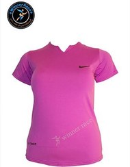 تصویر تیشرت زنانه ورزشی نایک فلامنت یقه دلبری کد 2052 (یاسی) 