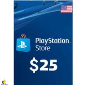 تصویر گیفت کارت پلی استیشن 25 دلار آمریکا PlayStation Gift Card 25 $ United States