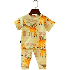 تصویر تیشرت و شلوار راحتی طرح زرافه - فروشگاه لباس بچگانه لیلو کید 