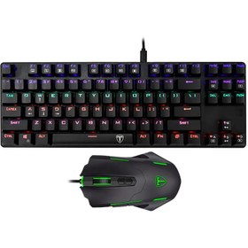 تصویر کیبورد و ماوس مخصوص بازی تی دگر مدل T-TGS005 T-TGS005 Gaming Keyboard And Mouse