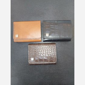 تصویر کیف پول و کارت مدل 05 - قهوه ای 