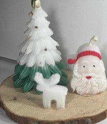 تصویر شمع کریسمس و بابا نوئل 