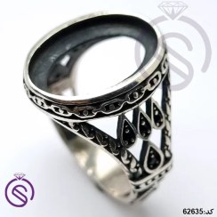 تصویر رکاب انگشتر نقره مردانه مدل یاشار کد 62635 Yashar model silver men's ring stirrup