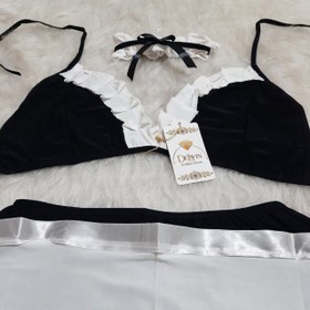 تصویر ست کاستوم خدمتکار فانتزی زنانه ۵ تکه سایز ۳۸-۴۲ کد D062 Women's lingerie