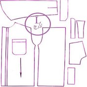 تصویر الگوی پیراهن تک سایز L مردانه 