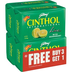 تصویر صابون سینتول 125 گرم رایحه لیمو باکس 6 عددی | Cinthol Lemon soap 