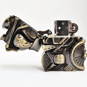 تصویر فندک بنزینی طرح هارلی دیویدسون بدنه فلزی 