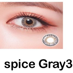تصویر لنز رنگی چشم لاکی لوک طوسی عسلی مدل Spice Gray 3 ا Lucky Look Beauty soft contact lensspice gray3 Lucky Look Beauty soft contact lensspice gray3
