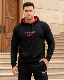 تصویر ست تیشرت شلوار آستین بلند کرمی مشکی Nike مدل 1713 