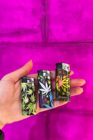 تصویر فندک طرح دار رنگی 