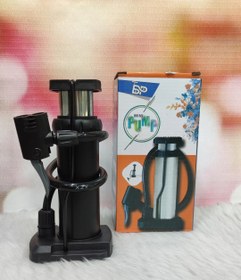 تصویر تلمبه استیل پایی کد 1224 - مشکی 