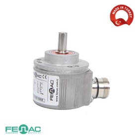 تصویر انکودر شفت دار فناک 1024 پالس FNC 50B 8330V 1024-R2 ساخت ترکیه FNC 50B Series Incremental Encoder 50B 8330V 1024-R2