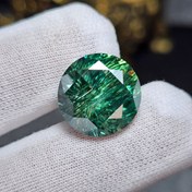 تصویر نگین درشت سنگ موزانایت خوش رنگ اصلی کد 36928 