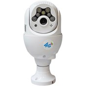 تصویر دوربین بیسیم سیم کارتی لامپی چرخشی سیم کارتی OKAM 