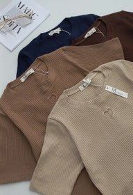 تصویر تیشرت کراپ گلدوزی قلب 